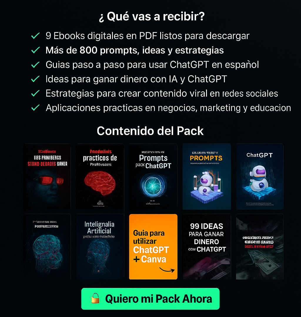 Pack Premium de Inteligencia Artificial – 9 Ebooks en Español